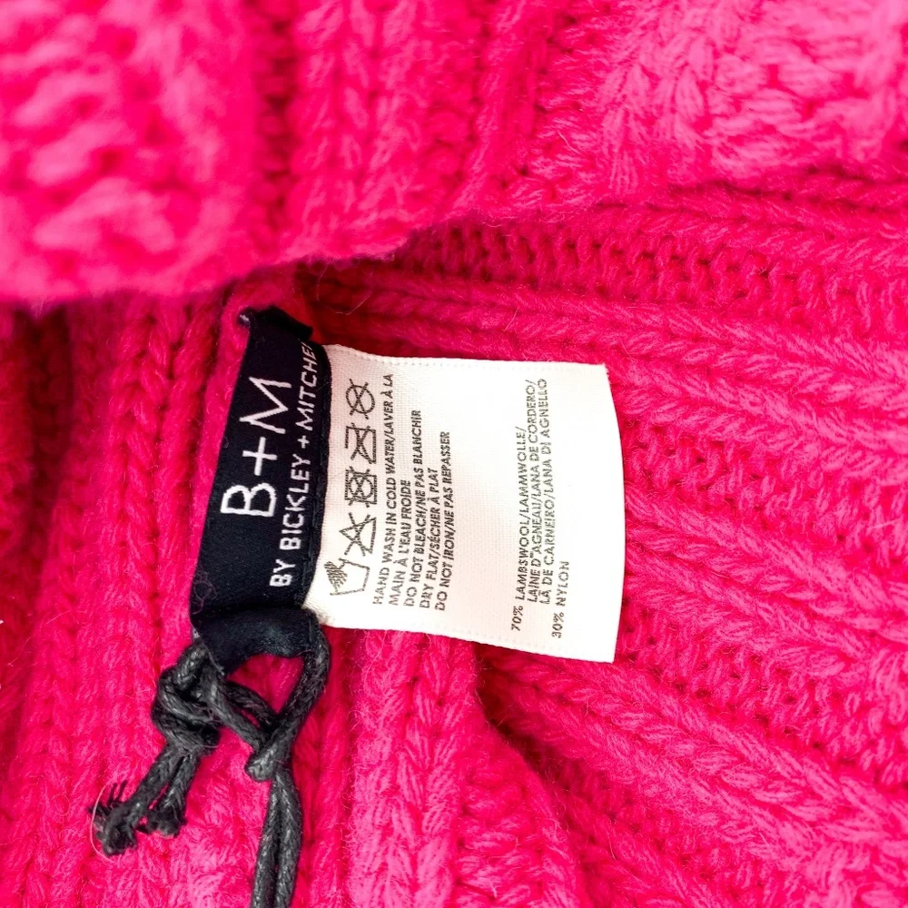 B + M Amsterdam Pink Chunky Knit Winter Hat